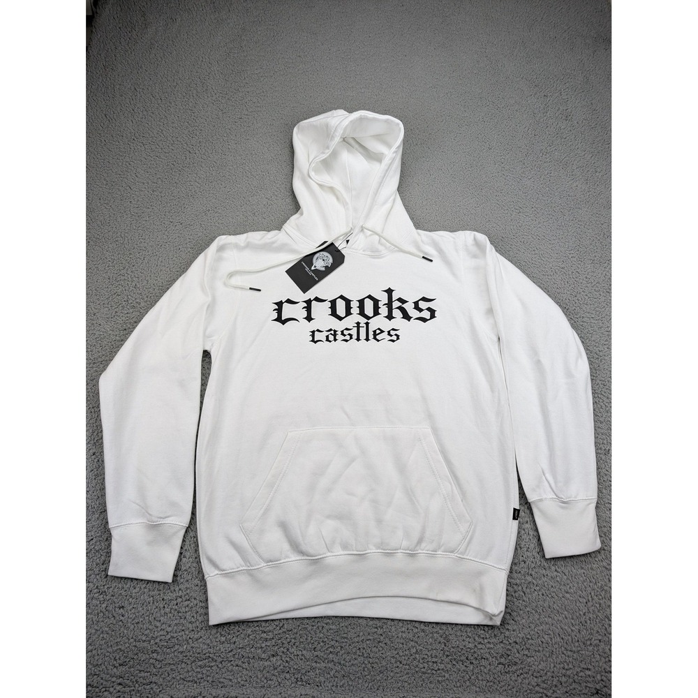 Crooks & Castles‎ Hoodie Mens Large White Pullover Graphic Streetwear Sweatshirt